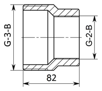 Втулка переходная АМТ8.229.057 (с внеш. G-3 на внут.G-2)
